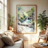 04 - Hot Springs National Park Watercolor Wall Art in Boho Living Room.jpg