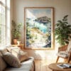 04 - Isle Royale National Park Watercolor Wall Art in Boho Living Room.jpg
