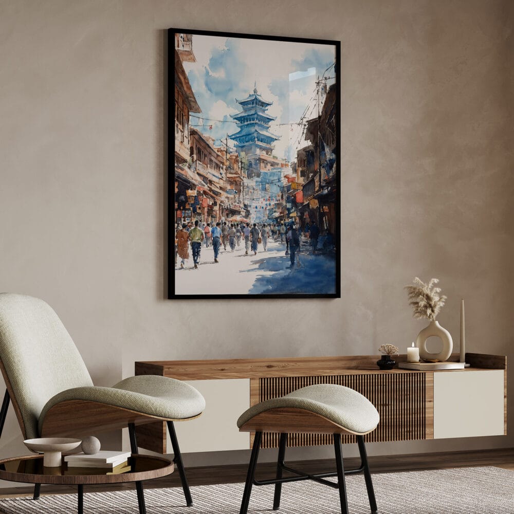 04 - Kathmandu Nepal Watercolor Art - Digital Downloads - Japandi.jpg 04 - Kathmandu Nepal Watercolor Art - Digital Downloads - Japandi.jpg