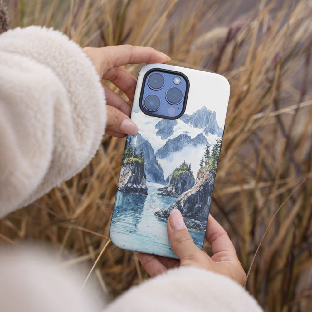 04 - Kenai Fjords National Park Phone Case - Female hand.jpg 04 - Kenai Fjords National Park Phone Case - Female hand.jpg