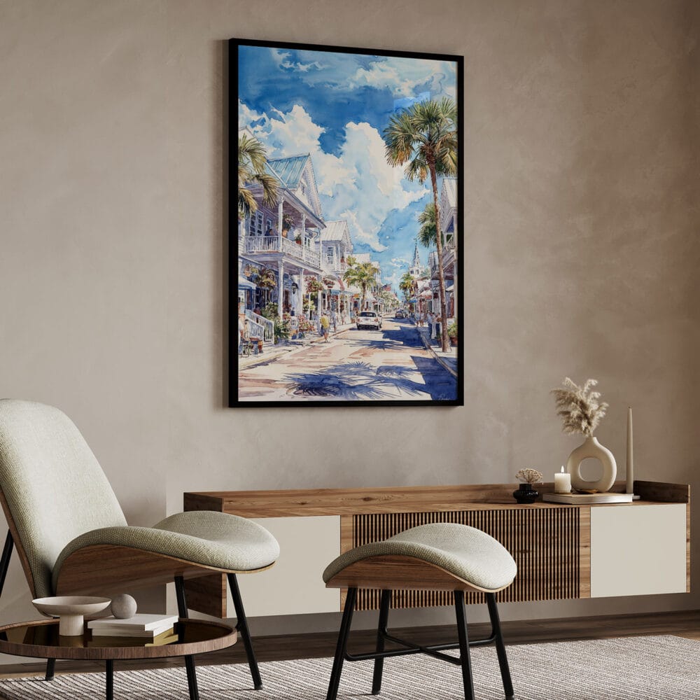 04 - Key West - Duval street Watercolor Art - Digital Downloads - Japandi.jpg 04 - Key West - Duval street Watercolor Art - Digital Downloads - Japandi.jpg