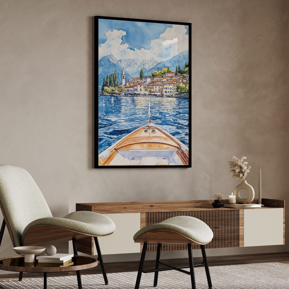 04 - Lake Como Boat View Watercolor Art - Digital Downloads - Japandi.jpg 04 - Lake Como Boat View Watercolor Art - Digital Downloads - Japandi.jpg