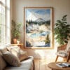 04 - Lassen Volcanic National Park Watercolor Wall Art in Boho Living Room.jpg