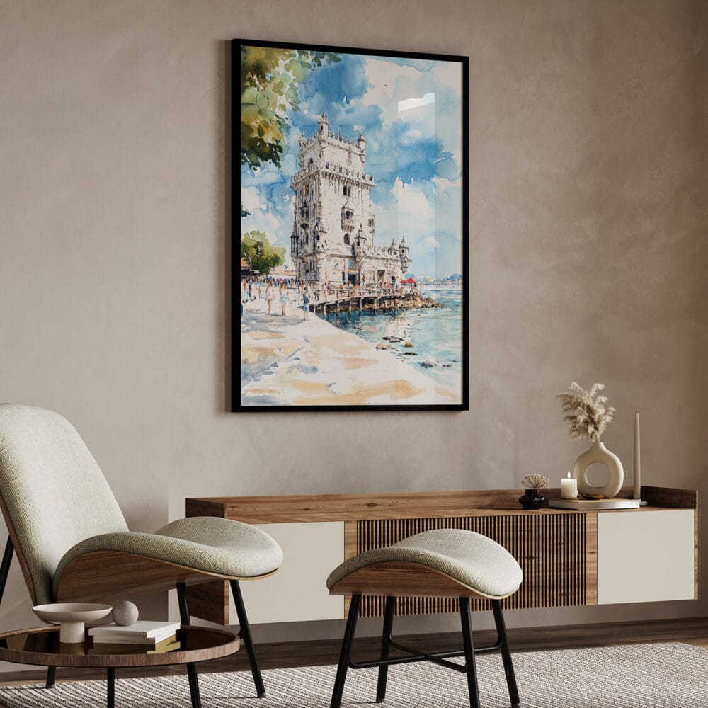 04 - Lisboa Torre de Belém Watercolor Art - Digital Downloads - Japandi.jpg 04 - Lisboa Torre de Belém Watercolor Art - Digital Downloads - Japandi.jpg