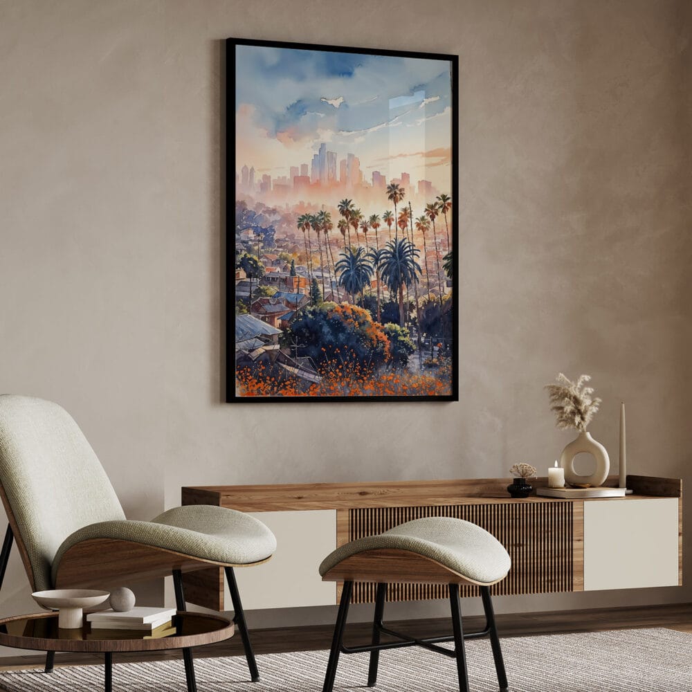 04 - Los Angeles Skyline Watercolor Art - Digital Downloads - Japandi.jpg 04 - Los Angeles Skyline Watercolor Art - Digital Downloads - Japandi.jpg