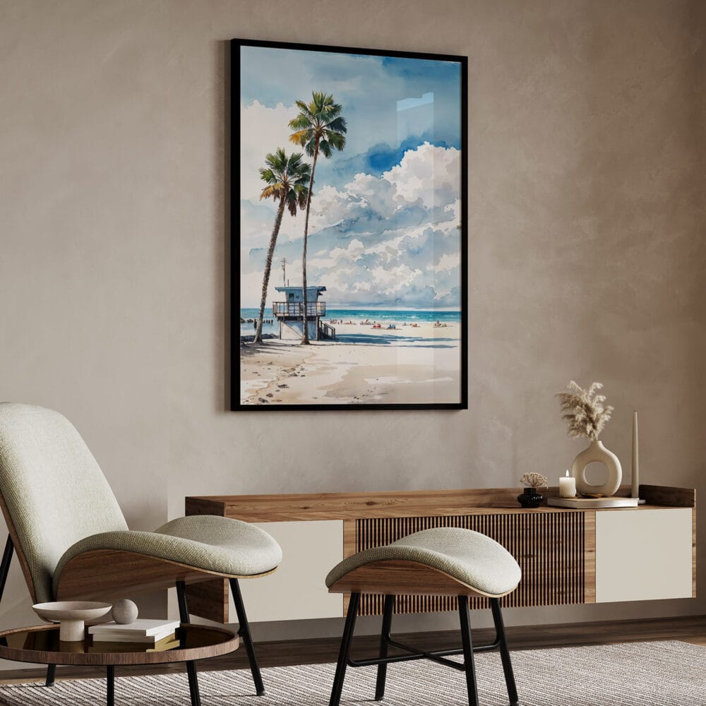 04 - Los Angeles beach lifeguard tower Watercolor Art - Digital Downloads - Japandi.jpg 04 - Los Angeles beach lifeguard tower Watercolor Art - Digital Downloads - Japandi.jpg