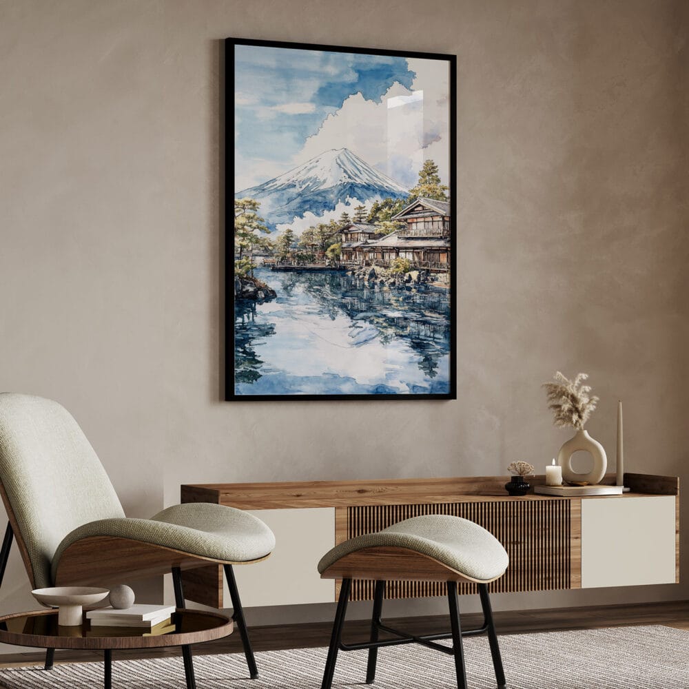 04 - Mount Fuji from Oshino Watercolor Art - Digital Downloads - Japandi.jpg 04 - Mount Fuji from Oshino Watercolor Art - Digital Downloads - Japandi.jpg