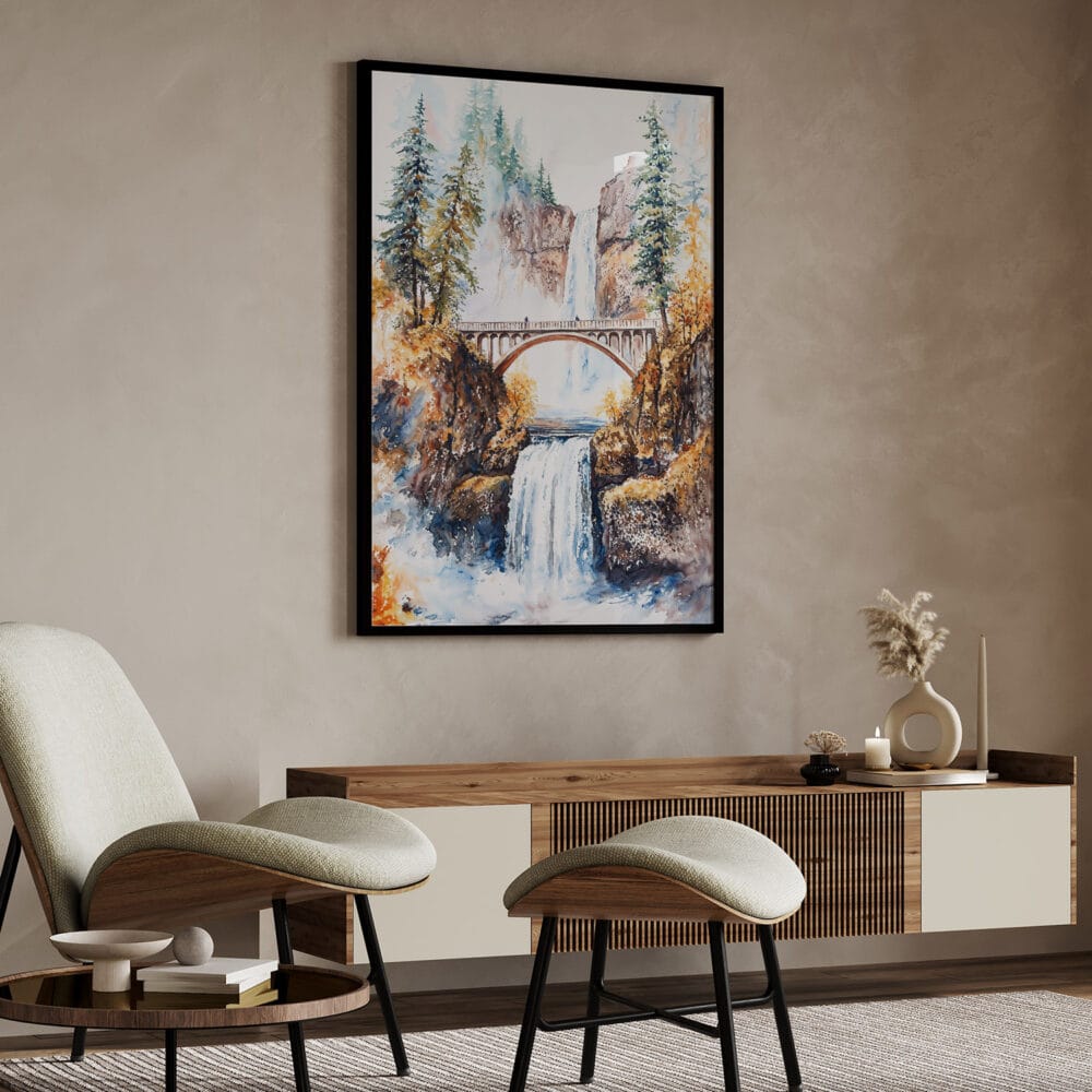 04 - Multnomah Falls Watercolor Art - Digital Downloads - Japandi.jpg 04 - Multnomah Falls Watercolor Art - Digital Downloads - Japandi.jpg