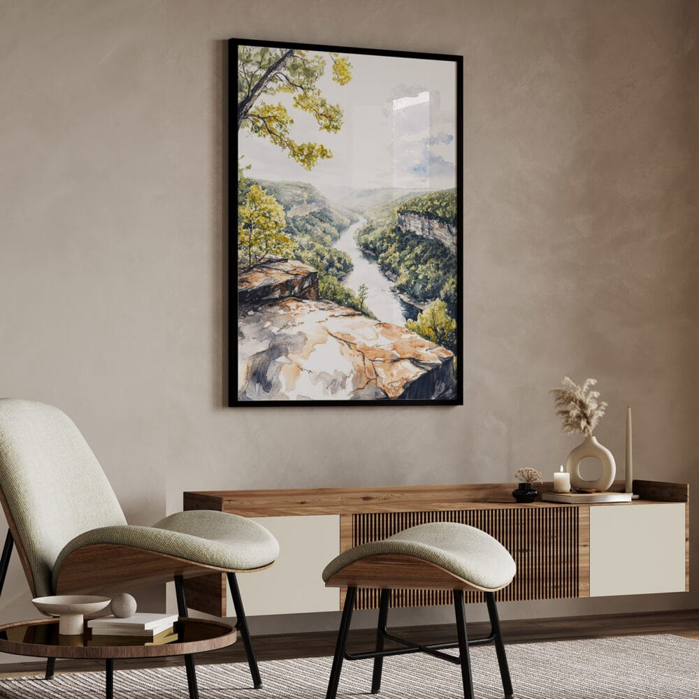 04 - New River Gorge Watercolor Art - Digital Downloads - Japandi.jpg 04 - New River Gorge Watercolor Art - Digital Downloads - Japandi.jpg