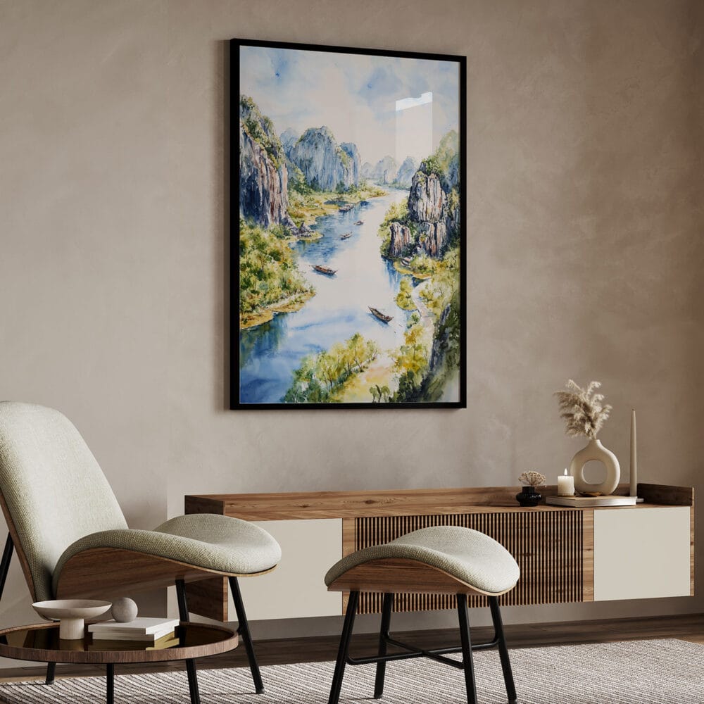 04 - Ninh Binh Watercolor Art - Digital Downloads - Japandi.jpg 04 - Ninh Binh Watercolor Art - Digital Downloads - Japandi.jpg