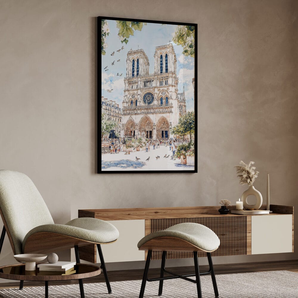 04 - Notre Dame Watercolor Art - Digital Downloads - Japandi.jpg 04 - Notre Dame Watercolor Art - Digital Downloads - Japandi.jpg