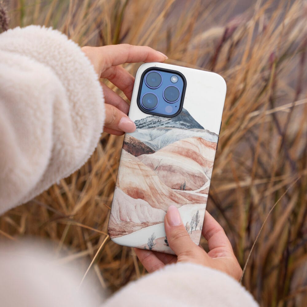 04 - Painted Hills Oregon Phone Case - Female hand.jpg 04 - Painted Hills Oregon Phone Case - Female hand.jpg
