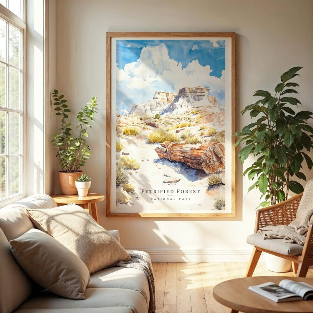 04 - Petrified Forest National Park Watercolor Wall Art in Boho Living Room.jpg 04 - Petrified Forest National Park Watercolor Wall Art in Boho Living Room.jpg