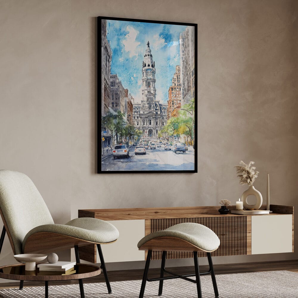 04 - Philadelphia City Hall Watercolor Art - Digital Downloads - Japandi.jpg 04 - Philadelphia City Hall Watercolor Art - Digital Downloads - Japandi.jpg