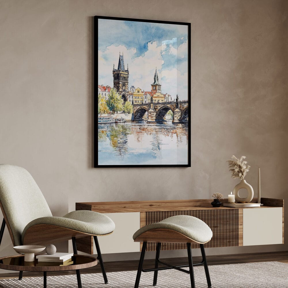 04 - Prague Charles Bridge Watercolor Art - Digital Downloads - Japandi.jpg 04 - Prague Charles Bridge Watercolor Art - Digital Downloads - Japandi.jpg