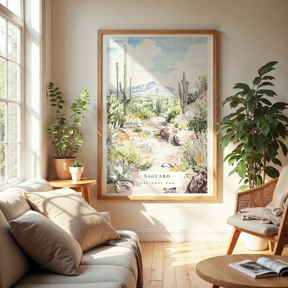 04 - Saguaro National Park Watercolor Wall Art in Boho Living Room.jpg 04 - Saguaro National Park Watercolor Wall Art in Boho Living Room.jpg