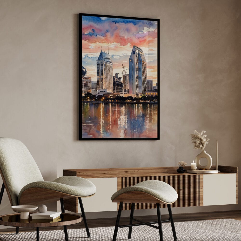 04 - San Diego Skyline Watercolor Art - Digital Downloads - Japandi.jpg 04 - San Diego Skyline Watercolor Art - Digital Downloads - Japandi.jpg