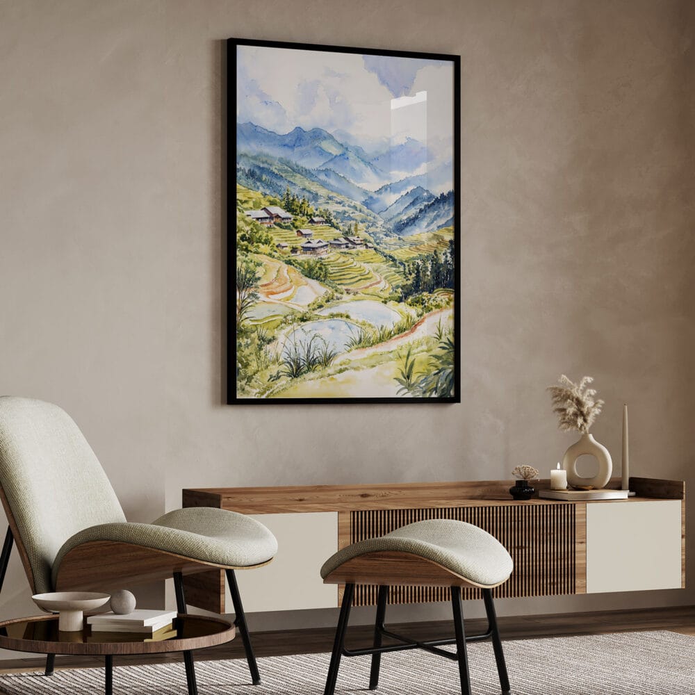 04 - Sapa Vietnam Watercolor Art - Digital Downloads - Japandi.jpg 04 - Sapa Vietnam Watercolor Art - Digital Downloads - Japandi.jpg