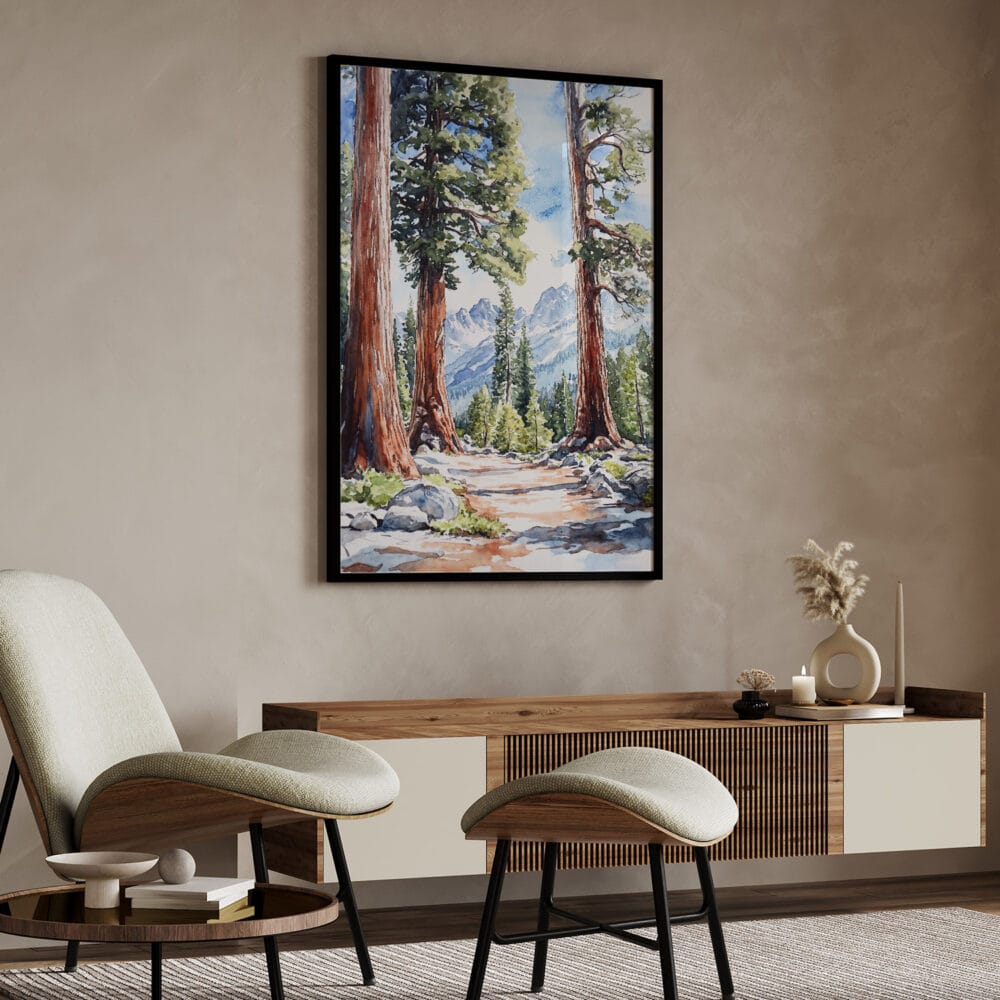 04 - Sequoia California Watercolor Art - Digital Downloads - Japandi.jpg 04 - Sequoia California Watercolor Art - Digital Downloads - Japandi.jpg