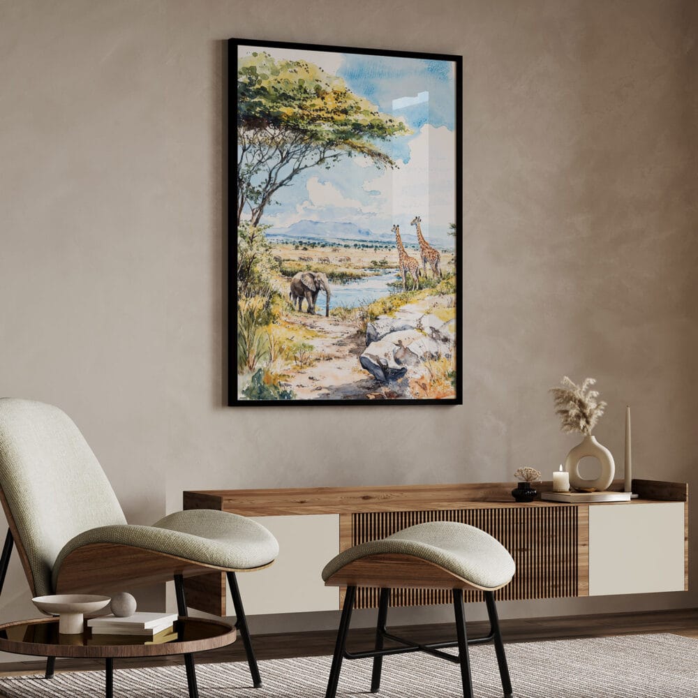 04 - Serengeti Watercolor Art - Digital Downloads - Japandi.jpg 04 - Serengeti Watercolor Art - Digital Downloads - Japandi.jpg