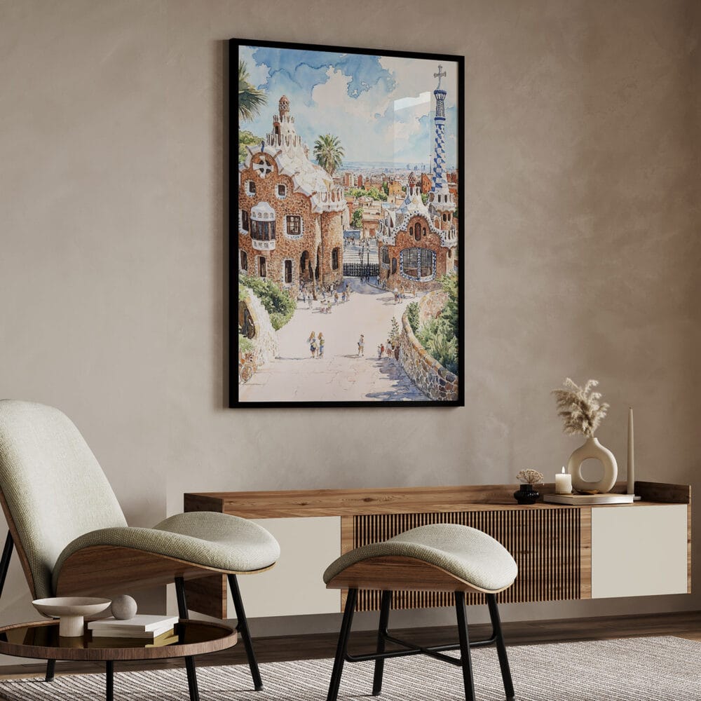 04 - Spain Park Guell Watercolor Art - Digital Downloads - Japandi.jpg 04 - Spain Park Guell Watercolor Art - Digital Downloads - Japandi.jpg