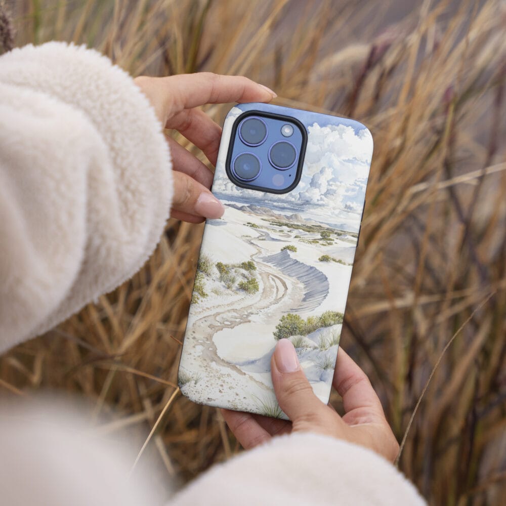 04 - White Sands National Park Phone Case - Female hand.jpg 04 - White Sands National Park Phone Case - Female hand.jpg