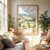 04 - Wind Cave National Park Watercolor Wall Art in Boho Living Room.jpg