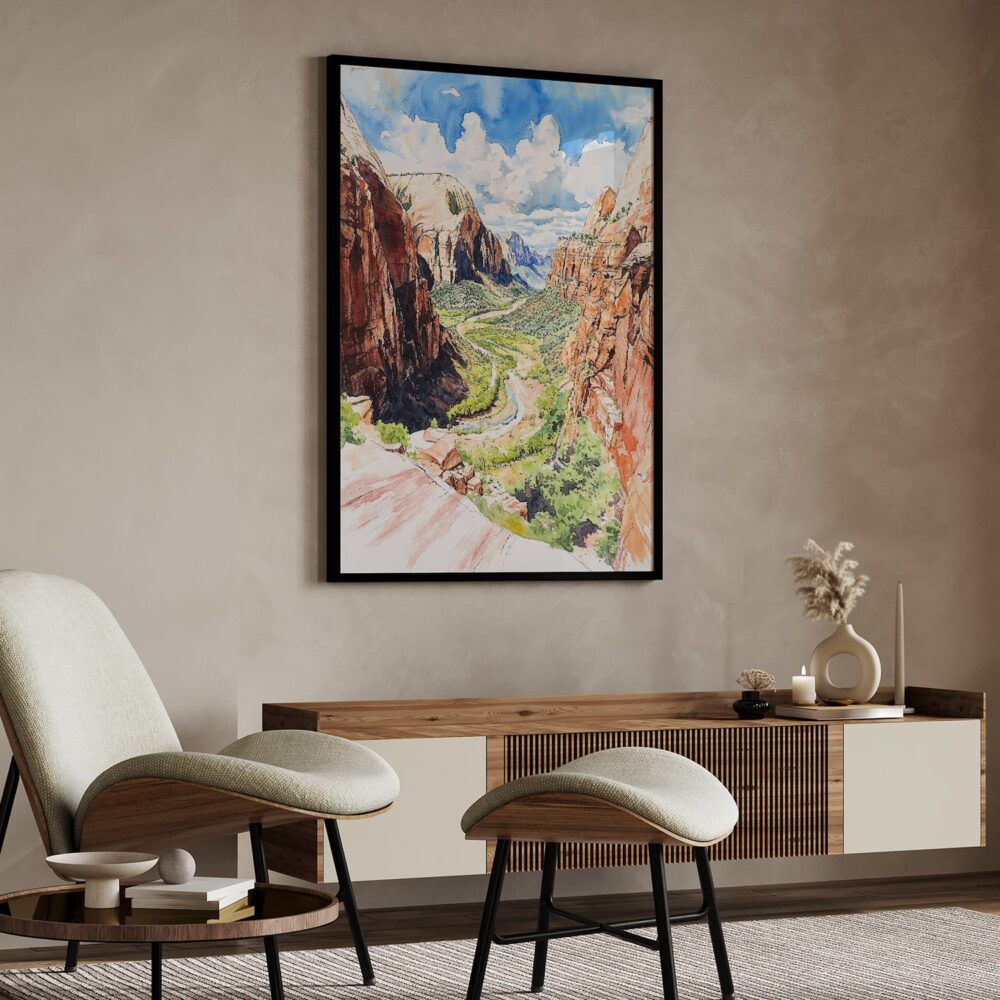 04 - Zion Canyon Watercolor Art - Digital Downloads - Japandi.jpg 04 - Zion Canyon Watercolor Art - Digital Downloads - Japandi.jpg