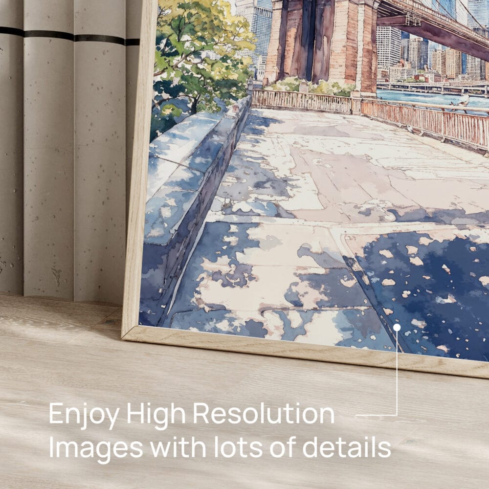 05 - Brooklyn Bridge Watercolor Art - Digital Downloads - Detail Zoom.jpg 05 - Brooklyn Bridge Watercolor Art - Digital Downloads - Detail Zoom.jpg