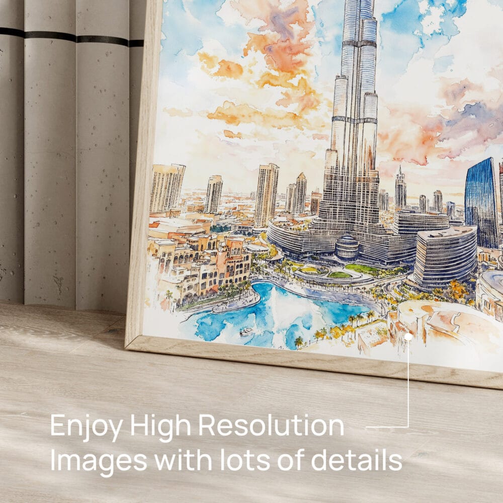05 - Burj Khalifa Dubai Watercolor Art - Digital Downloads - Detail Zoom.jpg 05 - Burj Khalifa Dubai Watercolor Art - Digital Downloads - Detail Zoom.jpg