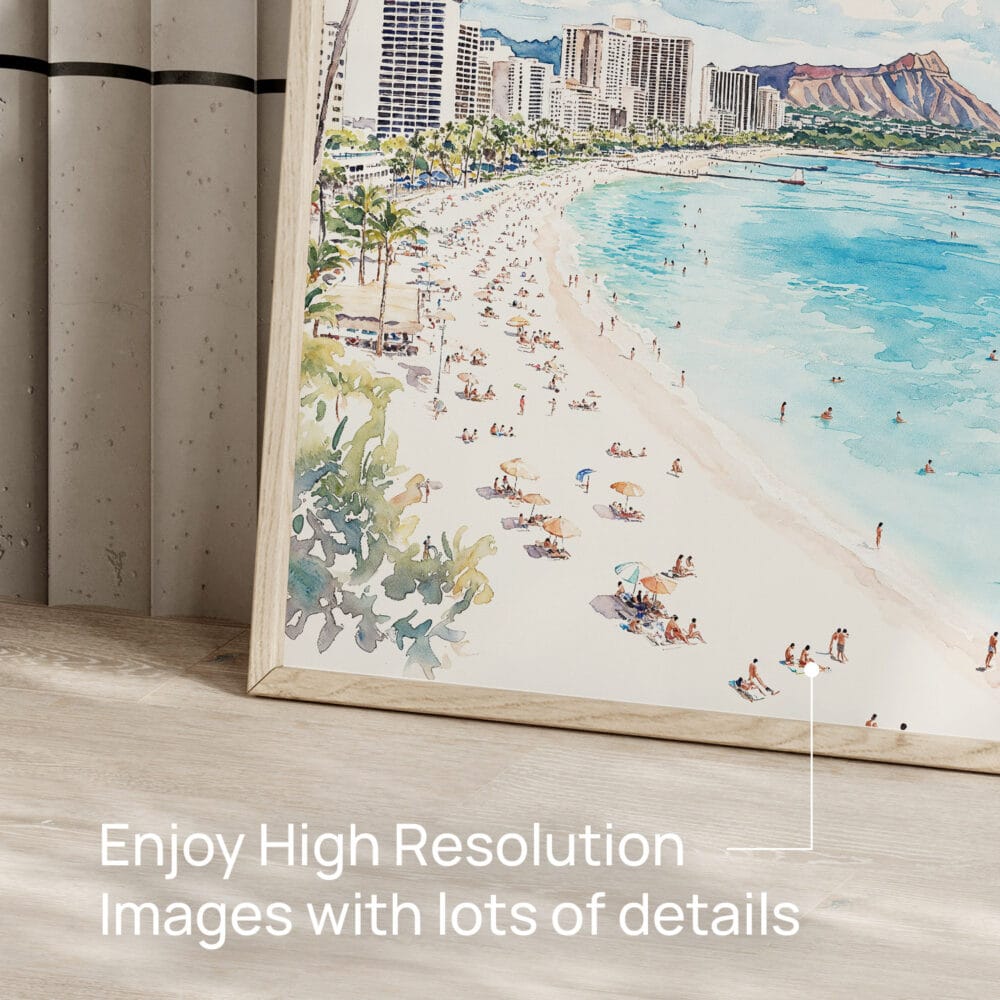 05 - Hawaii - Honolulu Watercolor Art - Digital Downloads - Detail Zoom.jpg 05 - Hawaii - Honolulu Watercolor Art - Digital Downloads - Detail Zoom.jpg