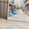 05 - Hokkaido Village Watercolor Art - Digital Downloads - Detail Zoom.jpg