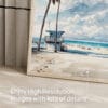 05 - Los Angeles beach lifeguard tower Watercolor Art - Digital Downloads - Detail Zoom.jpg
