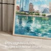 05 - Milwaukee Skyline Watercolor Art - Digital Downloads - Detail Zoom.jpg
