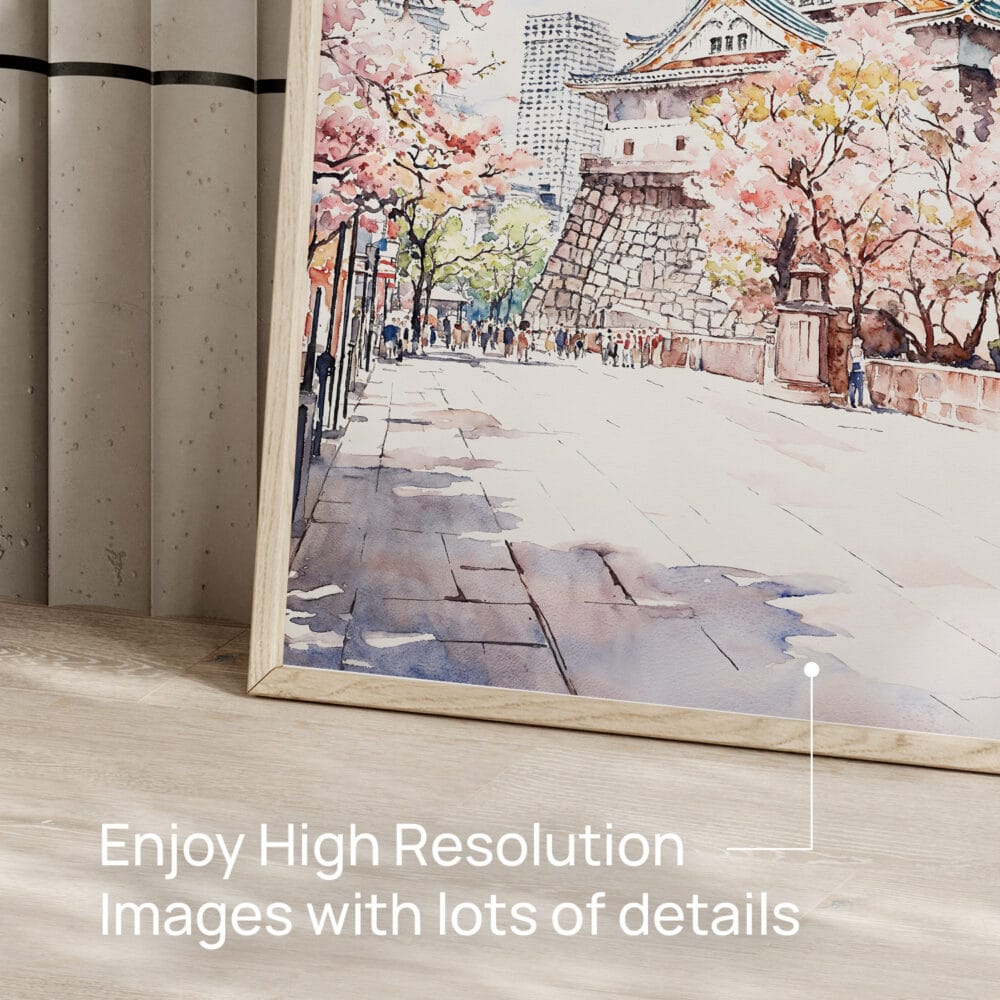 05 - Osaka Castle Japan Watercolor Art - Digital Downloads - Detail Zoom.jpg 05 - Osaka Castle Japan Watercolor Art - Digital Downloads - Detail Zoom.jpg