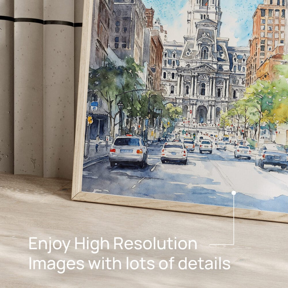 05 - Philadelphia City Hall Watercolor Art - Digital Downloads - Detail Zoom.jpg 05 - Philadelphia City Hall Watercolor Art - Digital Downloads - Detail Zoom.jpg