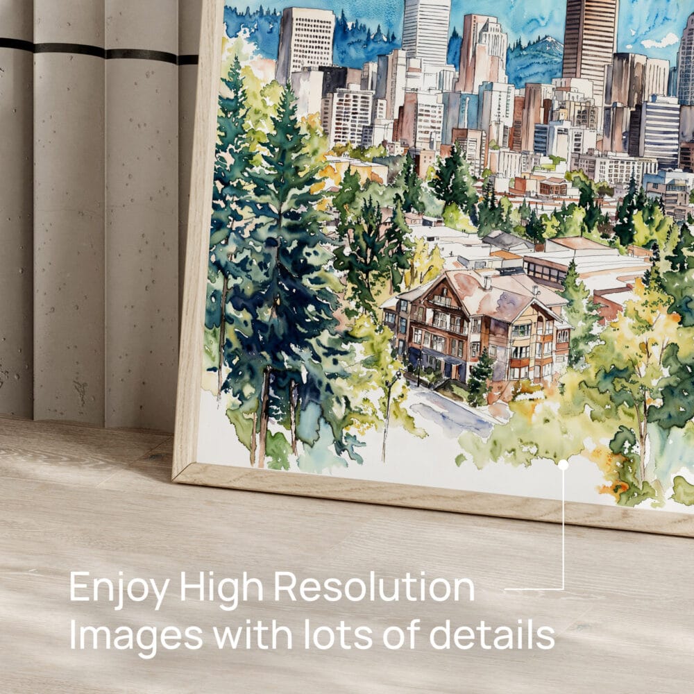 05 - Portland Oregon Watercolor Art - Digital Downloads - Detail Zoom.jpg 05 - Portland Oregon Watercolor Art - Digital Downloads - Detail Zoom.jpg