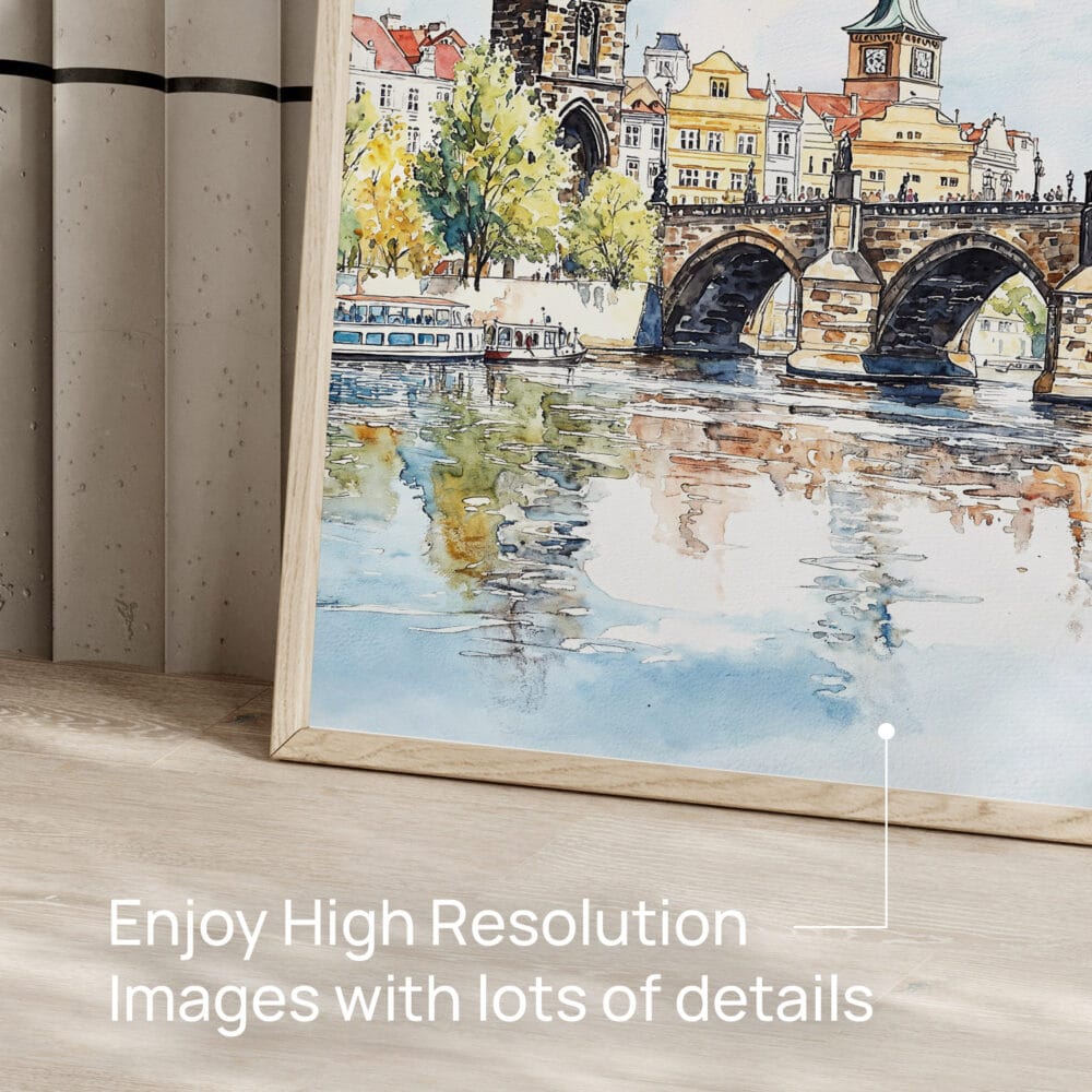 05 - Prague Charles Bridge Watercolor Art - Digital Downloads - Detail Zoom.jpg 05 - Prague Charles Bridge Watercolor Art - Digital Downloads - Detail Zoom.jpg
