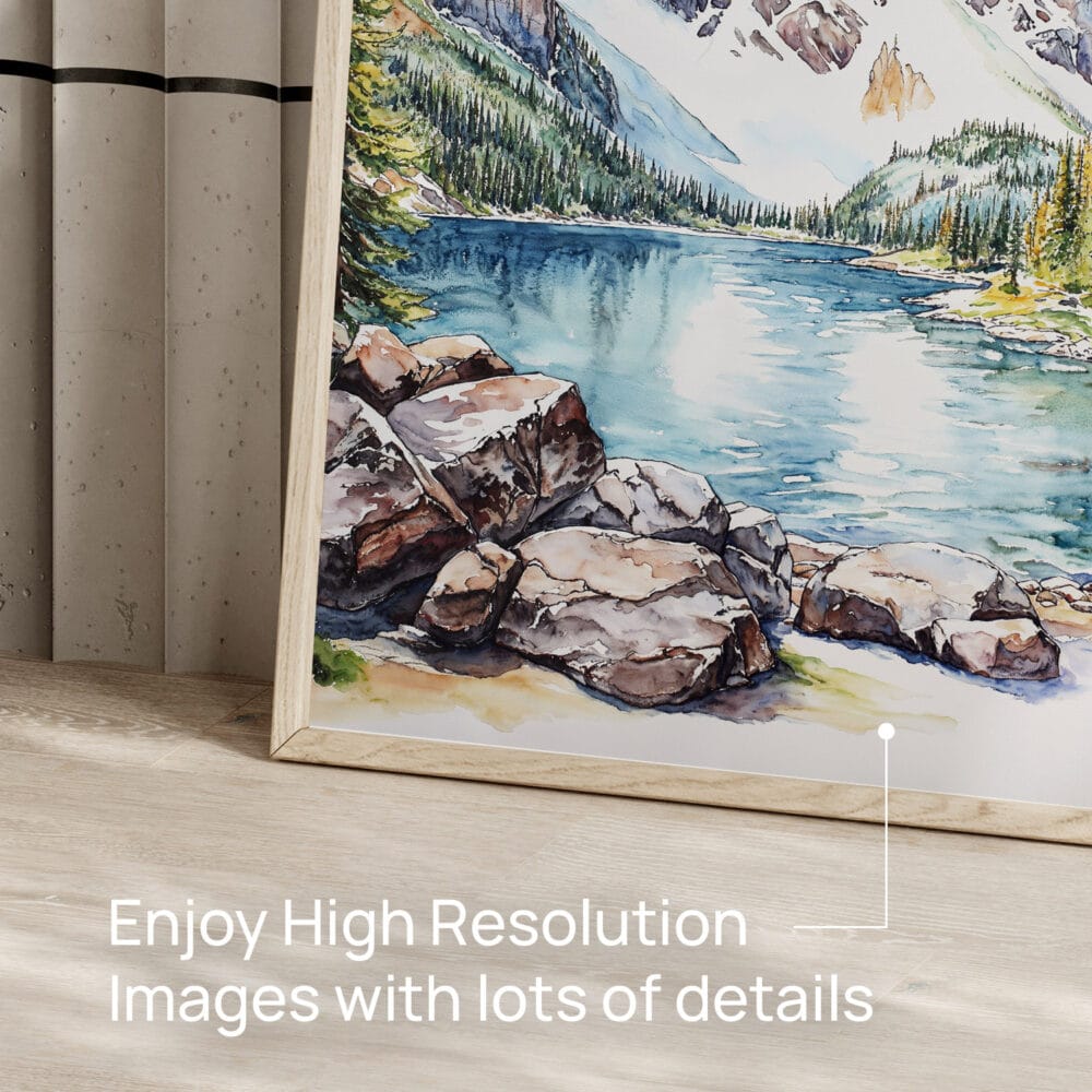 05 - Rocky Mountains Valley of the Ten Peaks Watercolor Art - Digital Downloads - Detail Zoom.jpg 05 - Rocky Mountains Valley of the Ten Peaks Watercolor Art - Digital Downloads - Detail Zoom.jpg