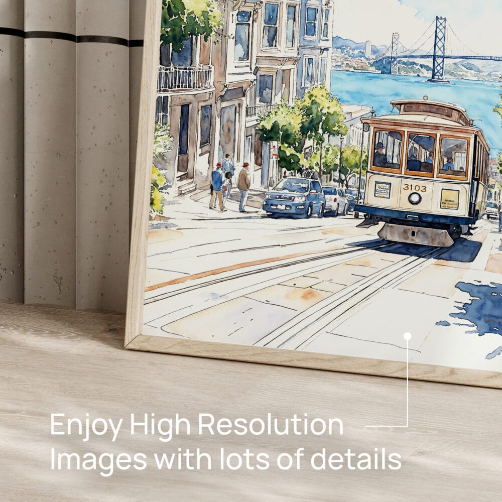 05 - San Francisco Tram Watercolor Art - Digital Downloads - Detail Zoom.jpg 05 - San Francisco Tram Watercolor Art - Digital Downloads - Detail Zoom.jpg