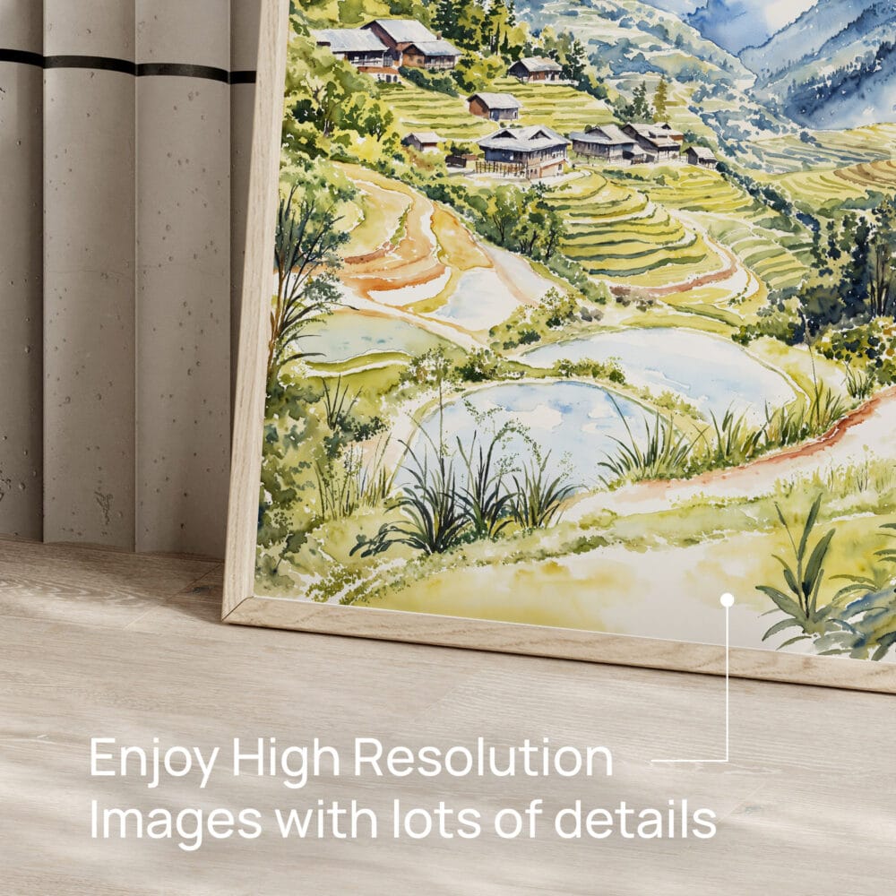 05 - Sapa Vietnam Watercolor Art - Digital Downloads - Detail Zoom.jpg 05 - Sapa Vietnam Watercolor Art - Digital Downloads - Detail Zoom.jpg