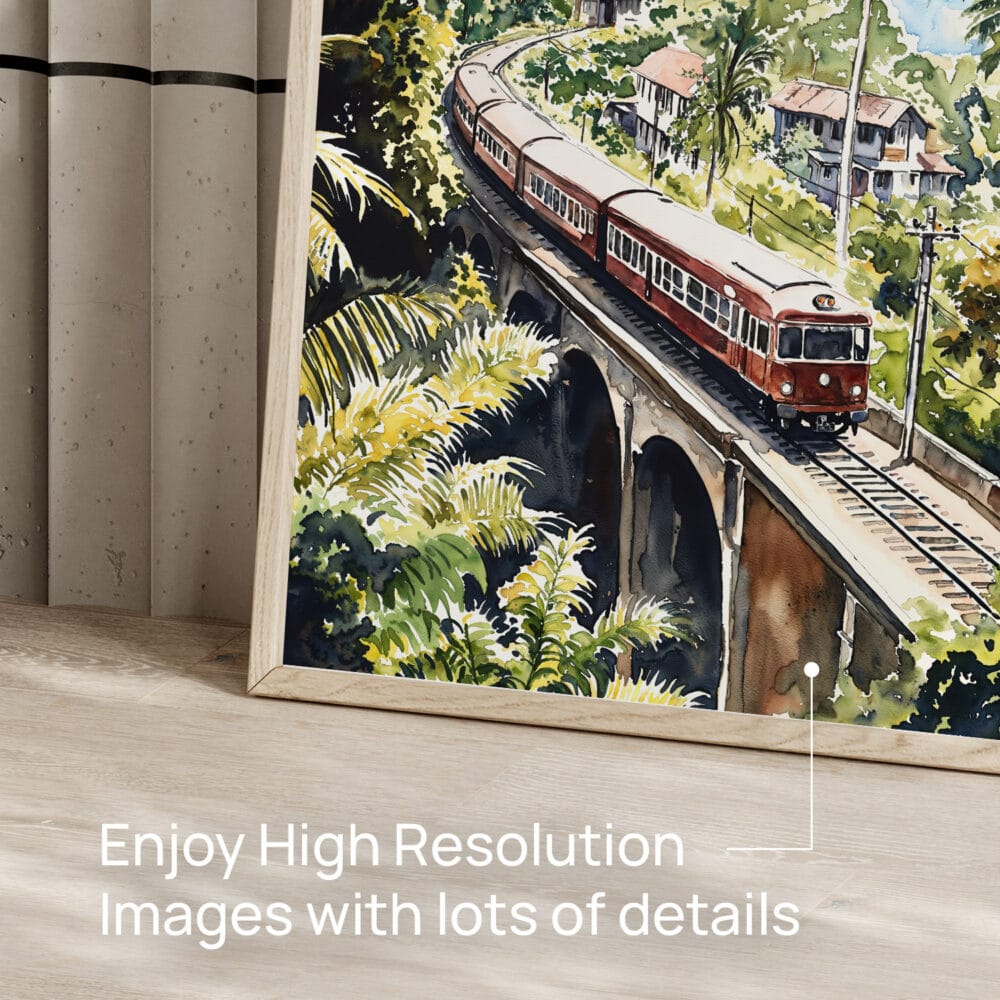 05 - Sri Lanka Train Watercolor Art - Digital Downloads - Detail Zoom.jpg 05 - Sri Lanka Train Watercolor Art - Digital Downloads - Detail Zoom.jpg