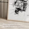 05 - Thailand - Tuk Tuk 1 Pencil Drawing Art - Digital Downloads - Detail Zoom.jpg