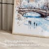 05 - White Christmas Central Park New York Watercolor Art - Digital Downloads - Detail Zoom.jpg