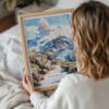 05 - Woman Holding Framed Haleakalā National Park Watercolor Wall Art - Portrait.jpg