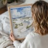 05 - Woman Holding Framed White Sands National Park Watercolor Wall Art - Portrait.jpg