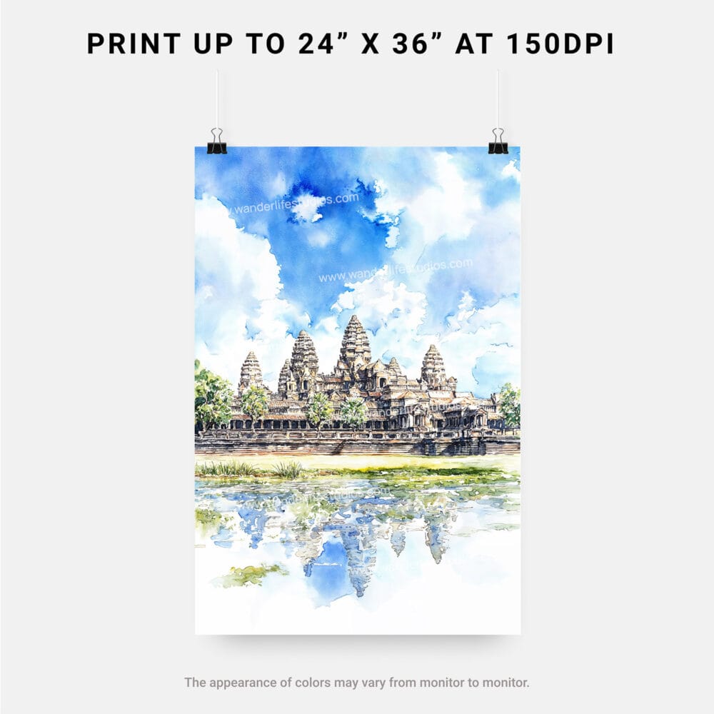 06 - Angkor Wat Cambodia Watercolor Art - Digital Downloads - Print Size.jpg 06 - Angkor Wat Cambodia Watercolor Art - Digital Downloads - Print Size.jpg