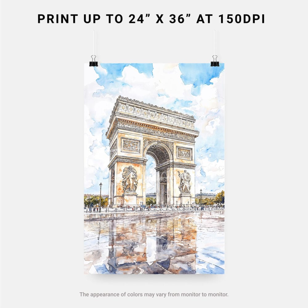 06 - Arc De Triomphe watercolor Art - Digital Downloads - Print Size.jpg 06 - Arc De Triomphe watercolor Art - Digital Downloads - Print Size.jpg