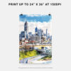 06 - Atlanta Skyline Watercolor Art - Digital Downloads - Print Size.jpg