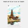 06 - Bali Temple Watercolor Art - Digital Downloads - Print Size.jpg